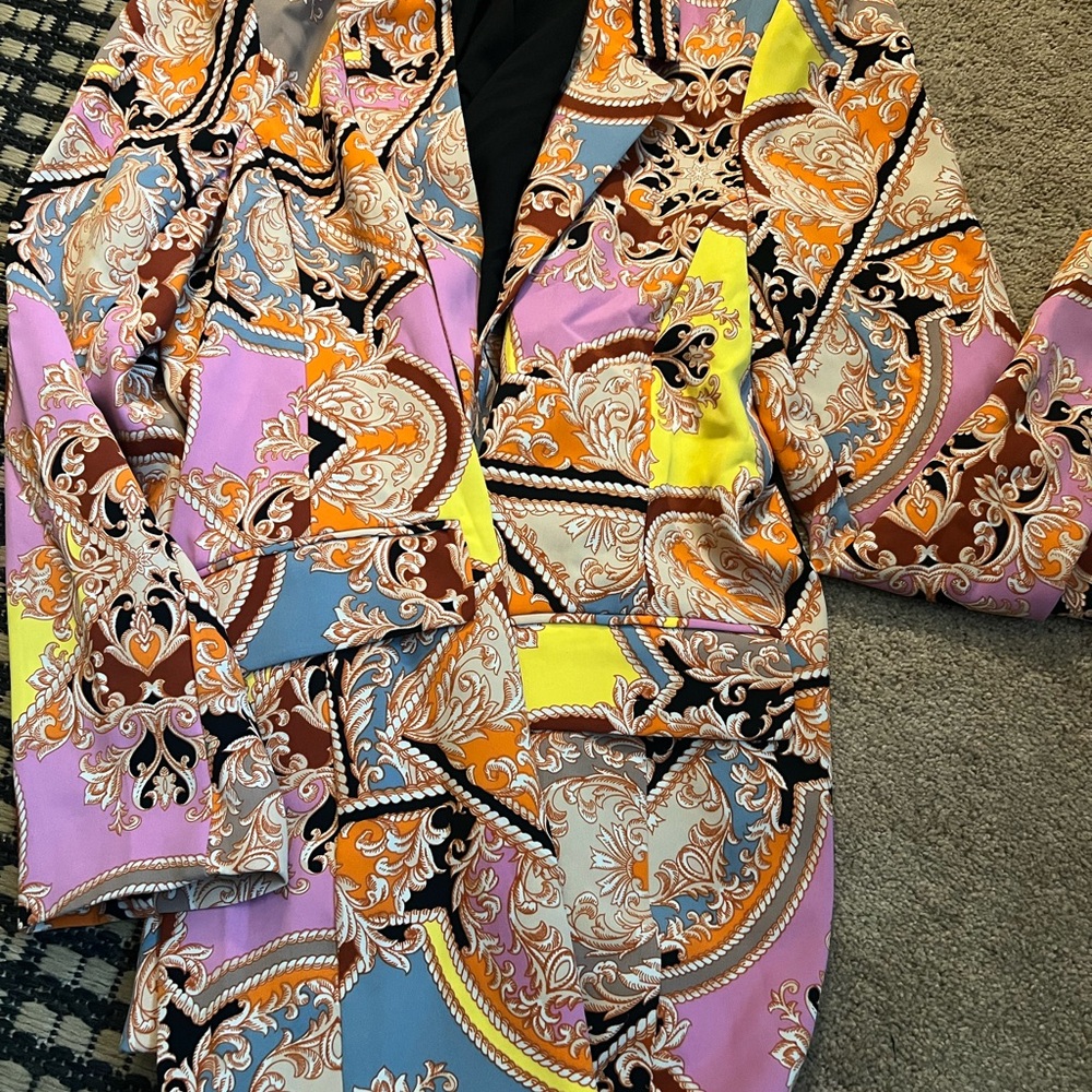 InTEMPO beautiful Vibrant Multicolor Blazer perfect for spring & summer